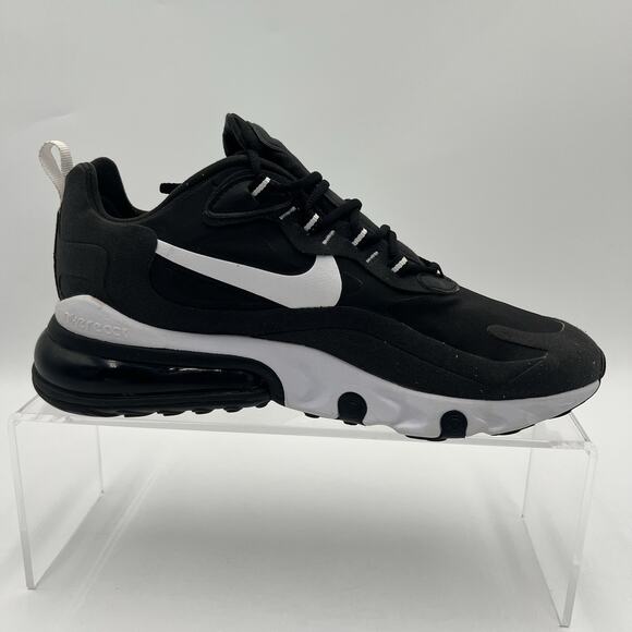 Mens Size 9 Nike Air Max 270 React Black White Sneakers CI3866 004 main image 9